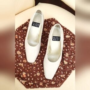 Linen heels Nine West Size 6